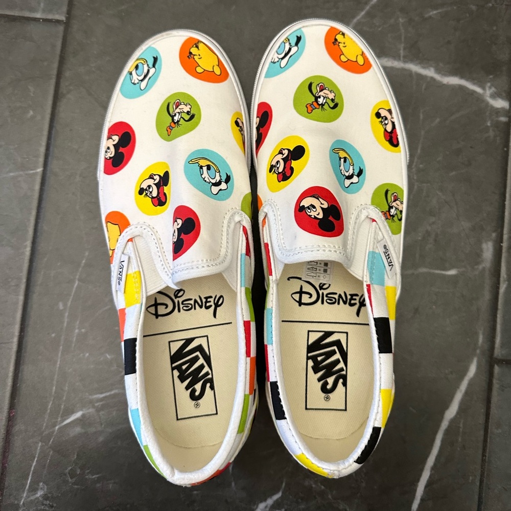 Vans Disneyworld 50th anniversary polka dot character vans 7.5